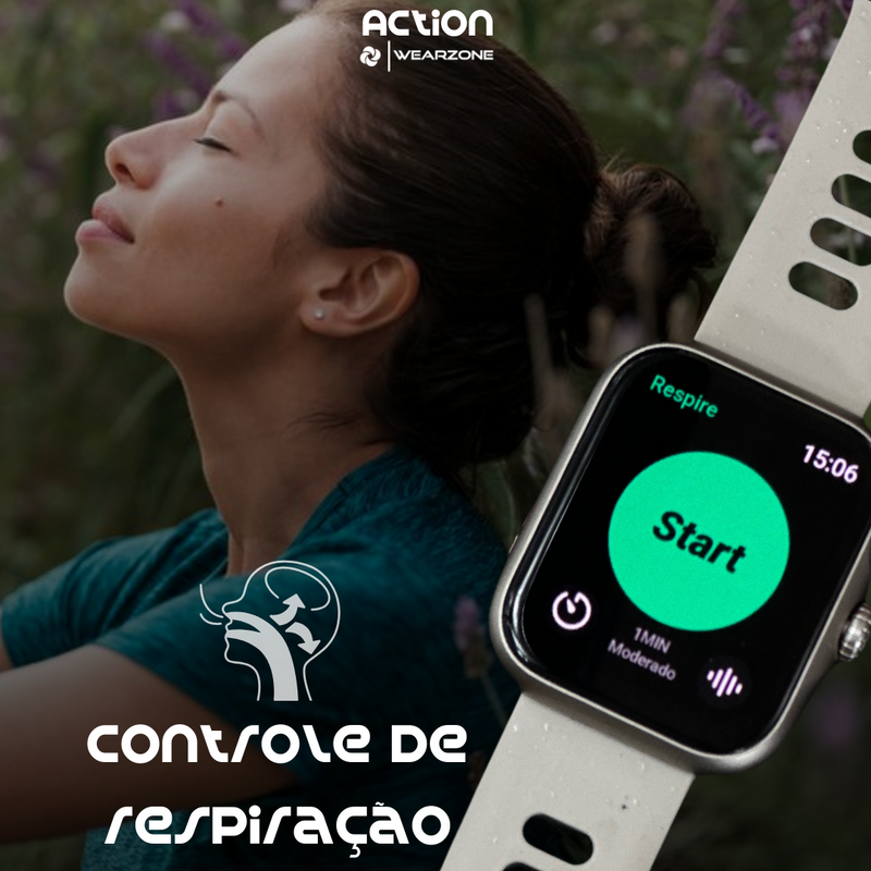 Smartwatch ACTION a prova d'água, 7 Dias de Bateria