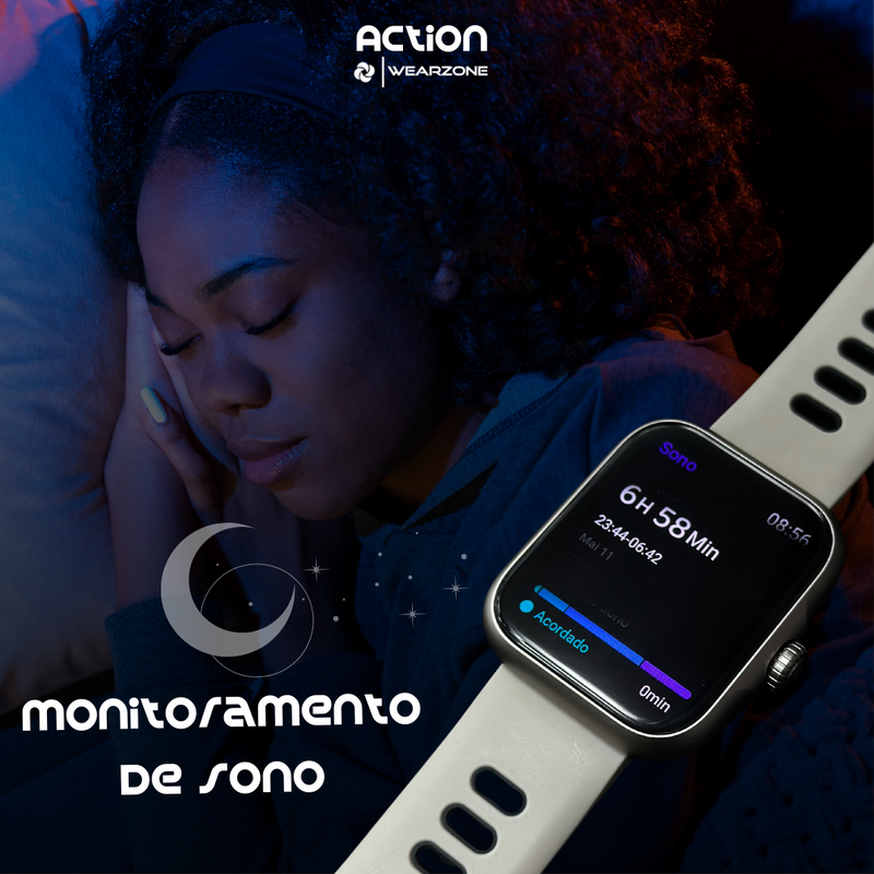 Smartwatch ACTION a prova d'água, 7 Dias de Bateria