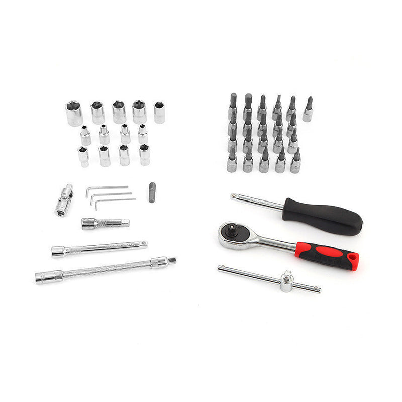 Kit 46 Chave Catraca Jogo De Soquetes Allen Torx Ferramentas